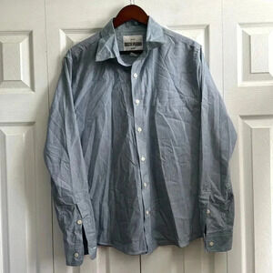 Ditch Plains Blue and White Striped Button Down size L